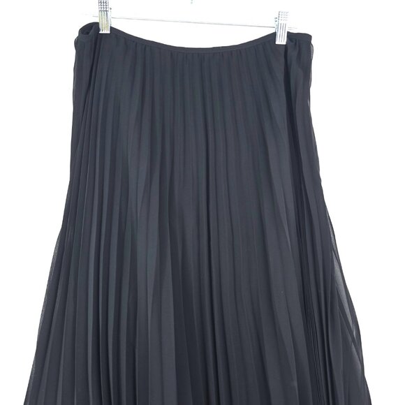 Vintage 80s 90s Impressions Millenial Edt. Black PLeated Accordion Maxi Skirt - Picture 11 of 11